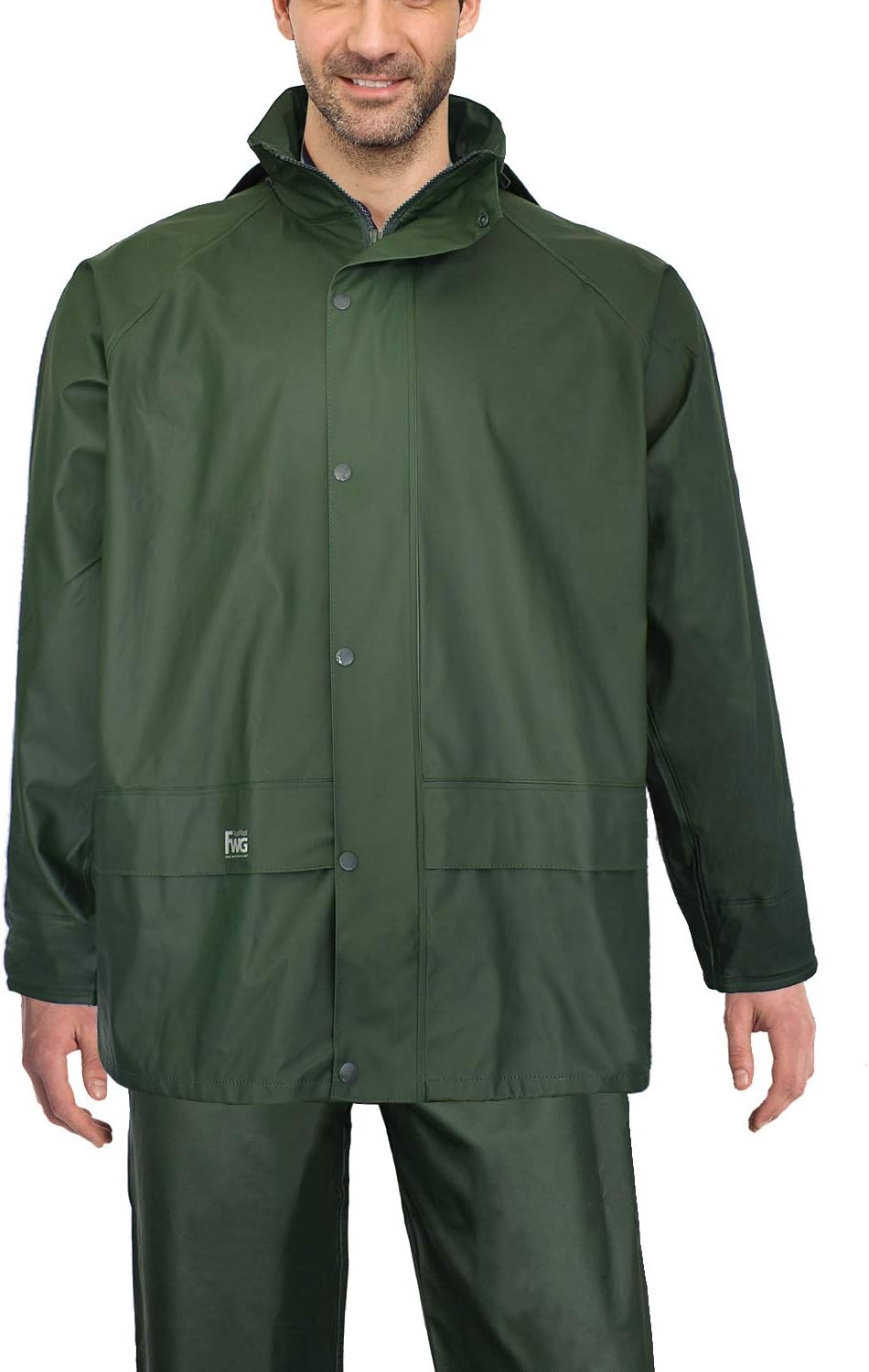 Rain Suit for Men Heavy Duty Workwear Waterproof Jacket with Pants 3 Pieces