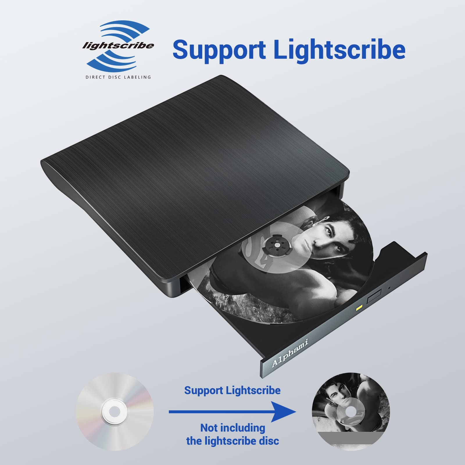 Mua Alphami Lightscribe External CD/DVD Drive, USB 3.0 Type-C ...
