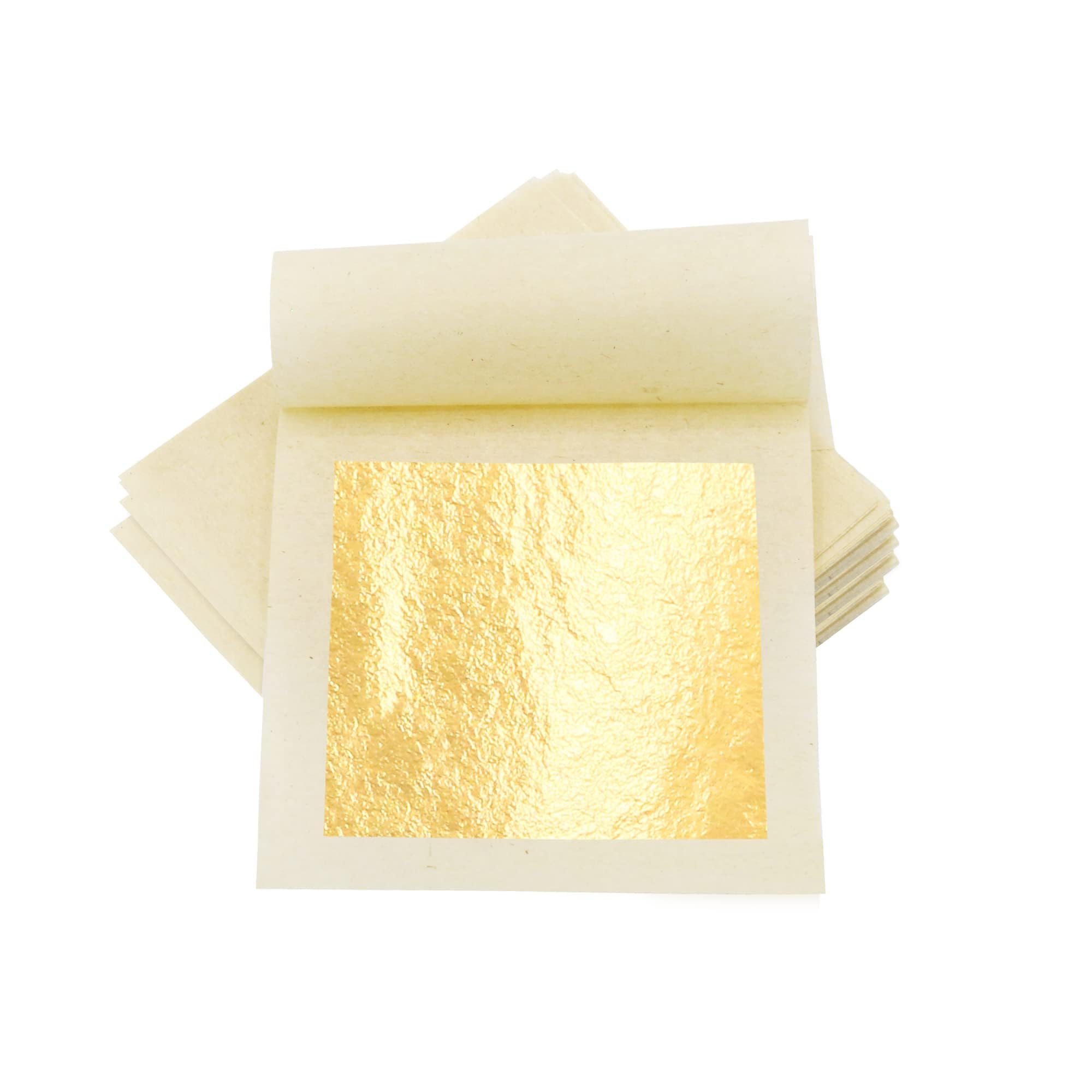 Photo 1 of KINNO Edible Gold Leaf Sheets 30 Sheets 1.7" x 1.7" 24K Yellow Real Gold for Makeup, Spa, Crafts, Gilding, Art, Bakery Food and Drink Decorations- Cake, Dessert, Coffee or Wine