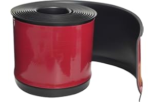 SALIMHIB Flexible Baseboard Molding Trim 4Inch x 10Feet Black Vinyl Wall Base Self-Adhesive, Peel and Stick Baseboard Molding Rubber Baseboard, Peel and Stick Trim Molding Baseboard Trim(4in x 10ft, Black)