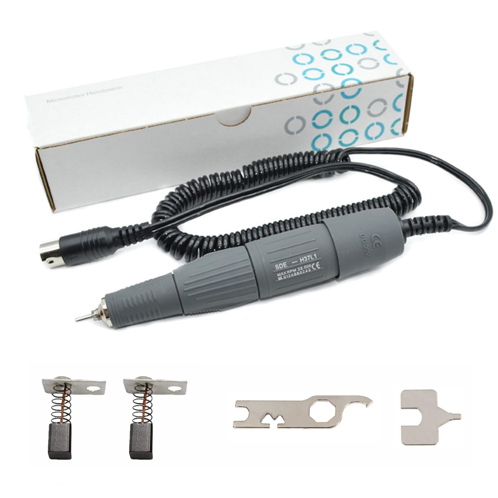 Photo 1 of Zmtfqymx H37L1 Micromotor Handpiece ONLY, 0-35,000 RPM Micro Motor for Woodcarving, Silicone, Glasswork, Artware, Ceramics, Jewelry & DIY Crafts,Compatible with Marathon Control Box