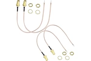 HCFeng SMA Female to Weld The pin Wire Low Loss RF Coaxial Cable 4 Pcs SMA Female Pigtail Antenna Wi-Fi Coaxial RG-178 Low Lo