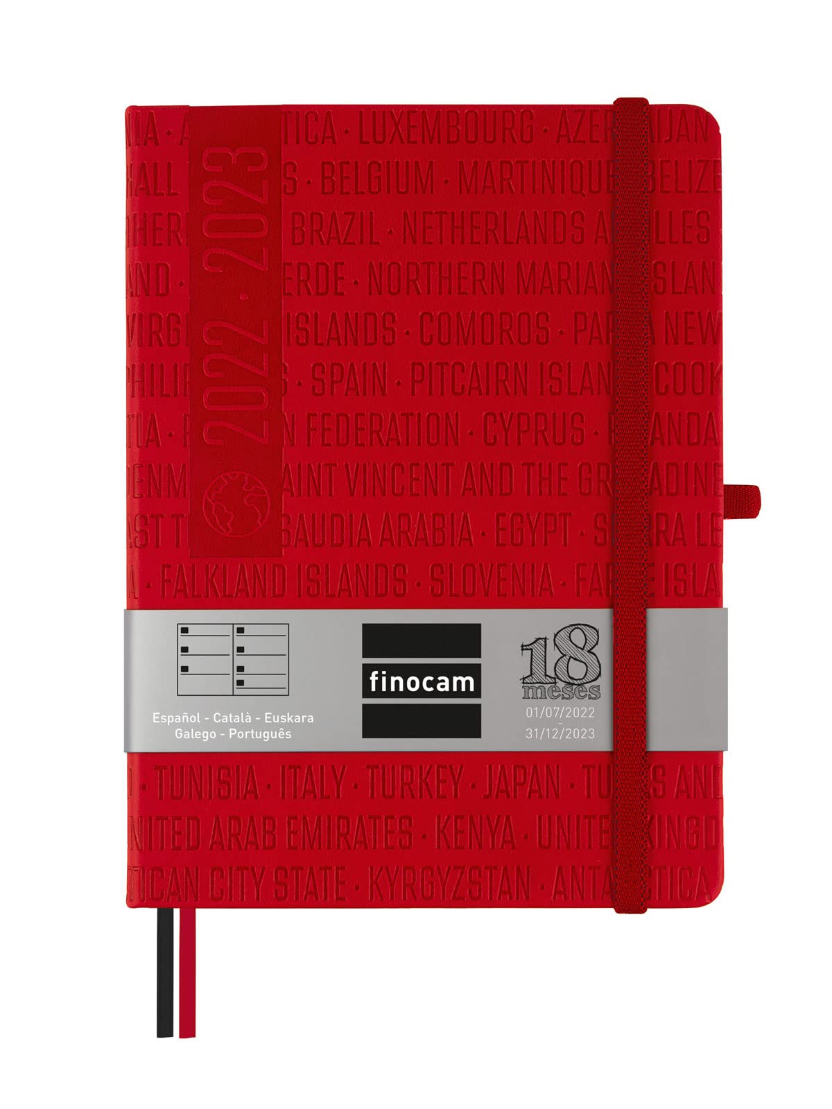 Finocam - Planner 2022 2023 Minimal 18 Months Week to View Horizontal July 2022 - December 2023 (18 Months) Travel