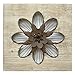 Stratton Home Decor SHD0189 Flower Wall Decor, Rustic, 14.00 W X 1.50 D X 14.00 H, Natural Wood/Espresso