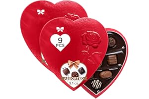 TABOOM Heart Shaped Box of Chocolates – 5.1 oz Sweet Assorted Milk and Dark Chocolate Candy – Delicious Valentine’s Day Chocolate Box – Heart Shaped Candy Box for Her and Him (2 Pack)