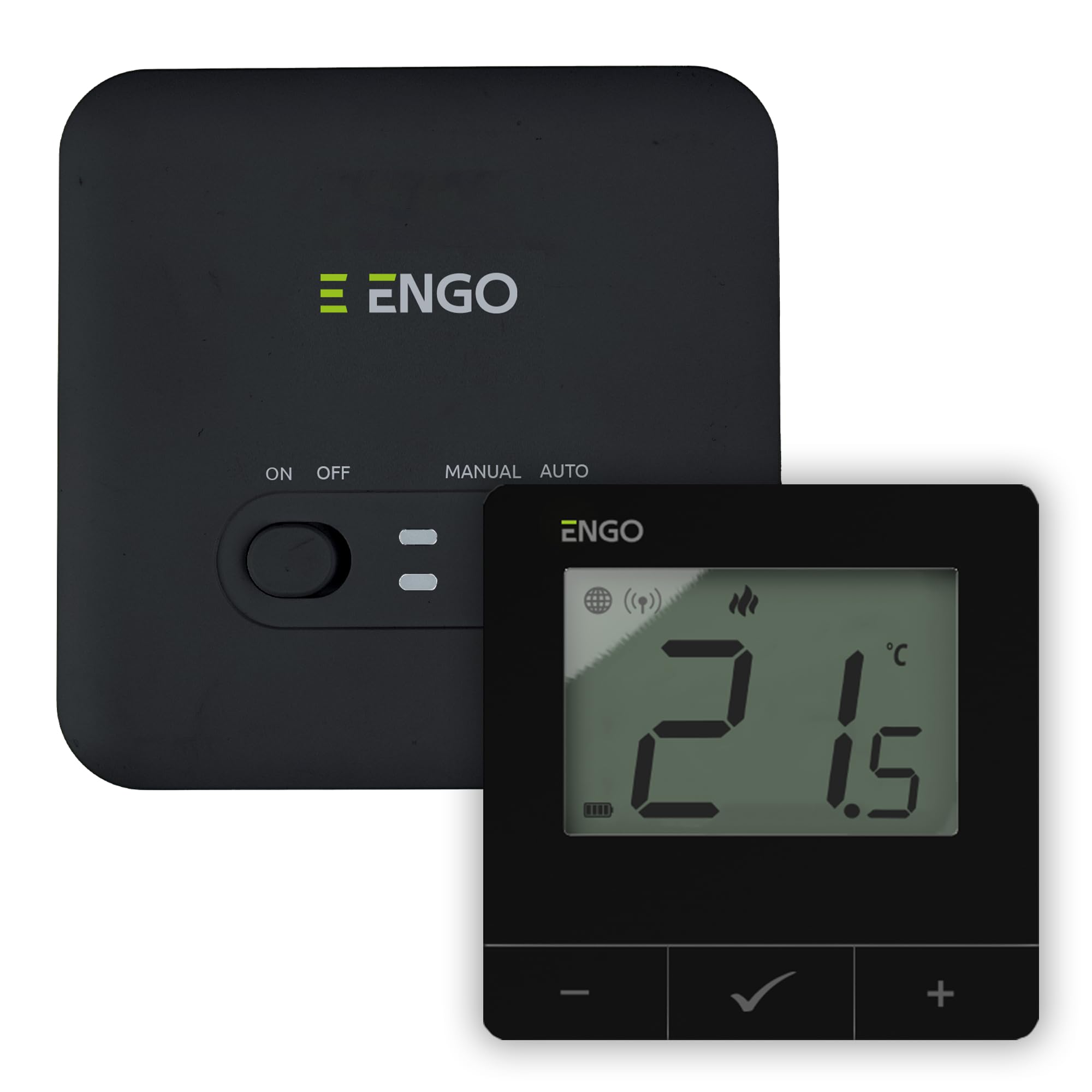ENGO E20i Wireless Smart Thermostat 7 Day Programmable Wifi Smart Heating Controller Alexa Google ENGO Smart App Boiler Control (Black)
