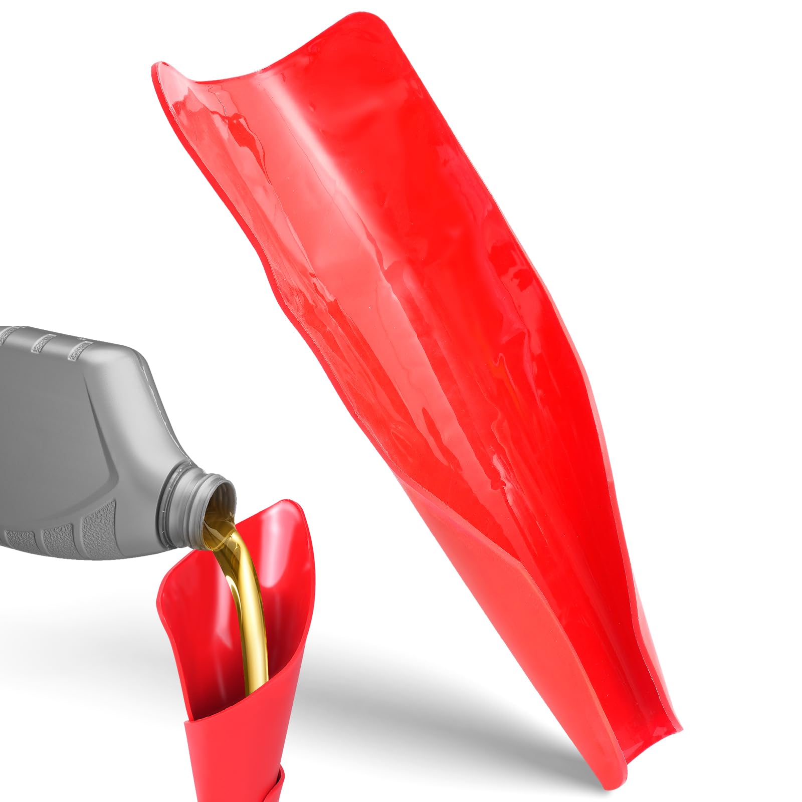 Photo 1 of Nedsewor Flexible Oil Funnel for Oil Change, Reusable Oil Draining and Filling Tool from Hard to Reach Spots, Ideal Flodable Oil Draining Choice - Suitable for Transferring Liquids Spill-Free