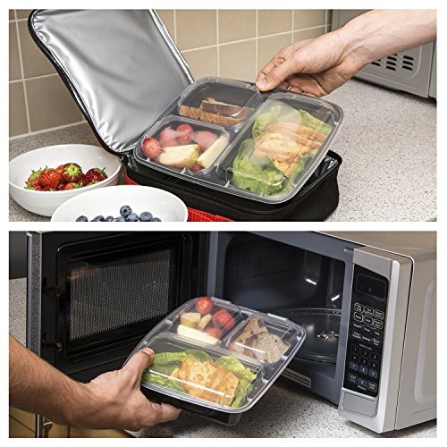 3 Compartment Meal Prep Containers Divided Lunch Containers Reusable