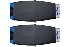 Explore Land Universal Kayak Cockpit Drape Waterproof Seal Cockpit Cover for Indoor and Outdoor 2 Pack - Large 60 x 29 inch, Black
