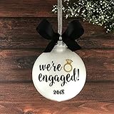 Engaged Ornament, Engagement Christmas Ornament, Personalized Engagement Ornaments