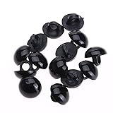 dophee 100Pcs Black Plastic Safety Eyes, DIY Craft