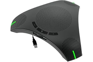 USB Speakerphone Microphone for 8-10 People Business Conference,360° Omnidirectional Microphone for VoIP Calls/Skype/Meeting/