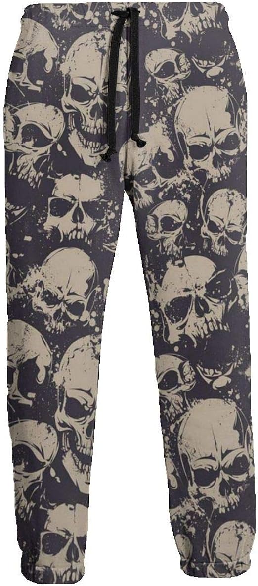 Inaayayi Skull Grunge Scary Skulls Death Face Joggers Pants Trousers