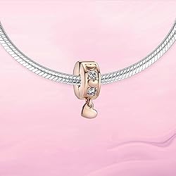 VALGACLS Infinite Hearts Clip Charms Rose Gold