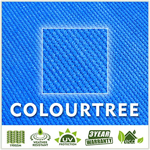 Colourtree 16 X 16 X 16 Blue Sun Shade Sail Triangle Canopy