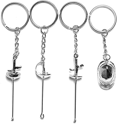 Leonark Cadeau Personnalise Pour Escrimeur Present Pour Sabre Epee Et Foil Fencer Pendentif Porte Cles Souvenir Pour Les Fans De Sport D Escrime Argent Amazon Fr Sports Et Loisirs