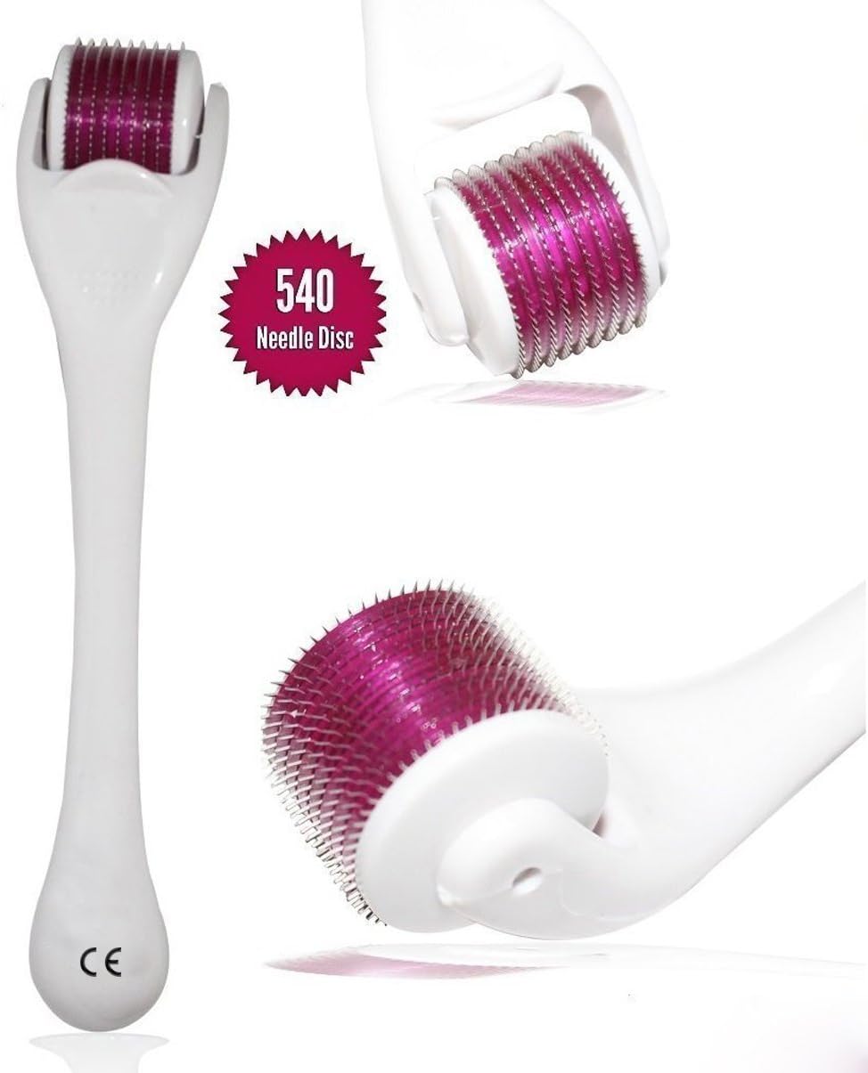 USNaturals Best Derma Roller 1.0mm+Free User Instructions , Best Anti Ageing Tool, for Wrinkles & Lines, Stretch Marks, Acne, Hair Loss, Scar Removal, Pitted Skin and Hyper-pigmentation, Works Great with Numbing Cream Micro Rollers -100% Satisfaction Guarantee or Money Back