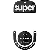 Pulsar Gaming Gears Superglide Type-S Skates for GPro X Superlight 2, Black | Ultra-Fast Smooth Glide, Ultra-Low Friction, Durable Aluminosilicate Glass, Polished Rounded Edges, Precise Tracking
