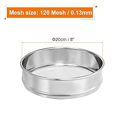 PATIKIL 120 Mesh Lab Sieve, 8" Diameter Test Sieve