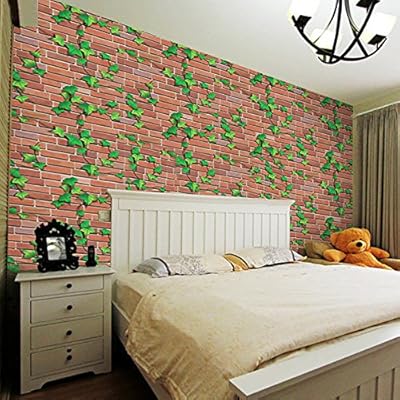 1piezas 45 100cm Paneles 3d De La Pared Papel Pintado Ladrillo