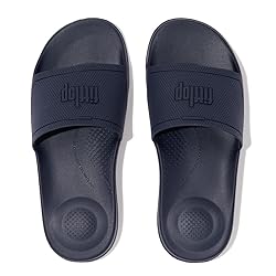 FitFlop EQ3399-040 iQUSHION Slides Midnight Navy US06