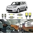 LIGHSTA 6PCS Super Bright White LED Interior Light Kit Package for Scion xB xD 2008 2009 2010 2011 2012 2013 2014 2015 + License Plate Lights and Install Tool