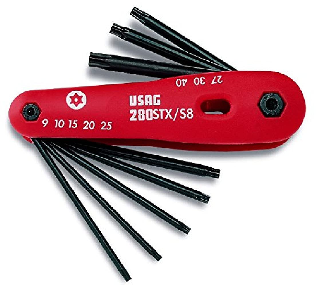 USAG U02800195 - 280 STX/S8 - Set of 8 keys for TORX® Tamper Resistant screws