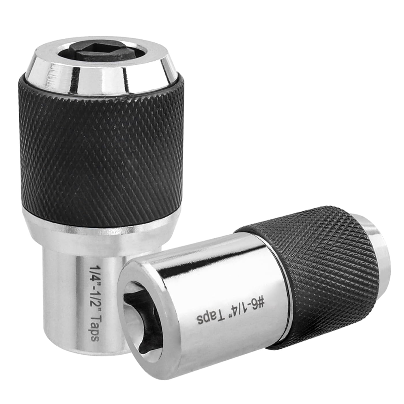 Mesee 2-Piece Adjustable Tap Socket Set, 3/8" Drive Socket Adapters Holder with Adjustable Jaws, Extractor Tool for Thread Taps, Reamers, Screw Extractors