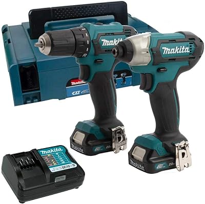 Makita CLX224AJ 12V CXT 2 Piece Cordless Kit 2x 2.0Ah Batteries Charger Case