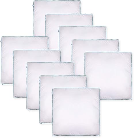 Sleeb Fullkissen 80x80 Cm 10 Stuck Reissverschluss Waschbar Weiss Kissen Fullung Kissen Inlett Innen Kissen Amazon De Kuche Haushalt Kissen Inlett 80x80