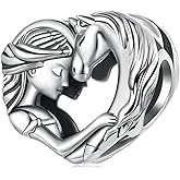 Lady Love Horse Dog Cat Charms 925 Sterling Silver Heart Bead Fits Pandora Bracelet Necklace for Women