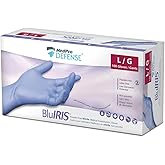 MedPro Defense Bluiris Powder-free Nitrile Medical Examination Gloves, Large, 1 Count