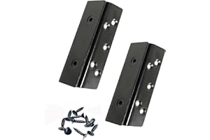 MEICOCO Bed Frame Hardware Bed Post Double Hook Slot Brackets Attachment Hardware, Heavy Duty Bed Frame Brackets for Wooden Bed-Set of 2 (Screws Included)