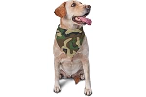 RIMENCH Dog Bandana Summer Washable Army Classic Camouflage Pattern Dog Scarf Triangle Adjustable Puppy Bandana Bib Handkerchief for Medium Large Dog