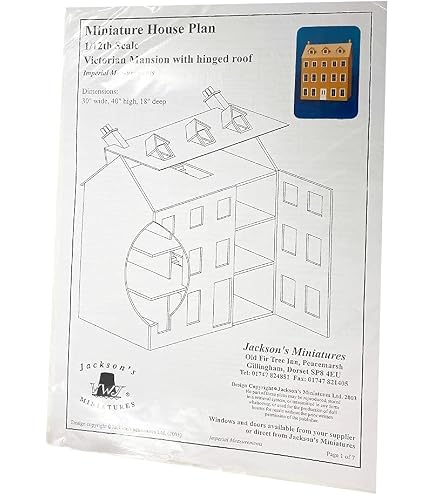Melody Jane Casa delle Bambole Plans Costruisci Il Tuo 1:24 Scala Georgiano Magione