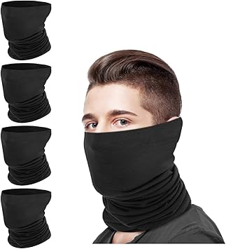 Amazon ネックガード 4枚セット Atic ネックカバー フェイスマスク バイク 冷感 Uvカット 夏 フェイスガード ポリエステル製 伸縮性 日焼け防止 多目的頭飾り 吸汗速乾 ソフト 汗止め 通気 多機能 ネックウォーマー ターバン風 スポーツヘアバンド ヘッドウェア