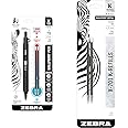 Zebra Pen X-701 Tactical Retractable Ballpoint Pen & X-701 Stainless Steel Ballpoint Pen Refill, Fine Point, 0.7mm, Black Ink, 2-Pack
