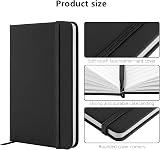 Lefute A6 Notebooks Pocket Journal 160 Pages PU Hardback Orange 80 Sheets view 3