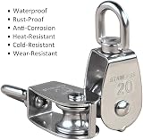 IMAGINE M20 Single Pulley Block 304 Stainless Steel Wire Rope Traction Trolley view 3