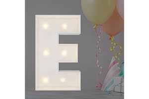 JOYBOX DESIGN 2FT Marquee Light Up Letters, Marquee Letters E, Mosaic Balloon Letter for Birthday Party Decorations, Marry Me Light Up Letter for Decor, Wedding Decor