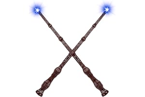 ShinySong Light Up Wand with Sound Magic Wizard Witch Wand Illuminating Toy Party Cosplay Costume Accessories 2 Pack, Hive