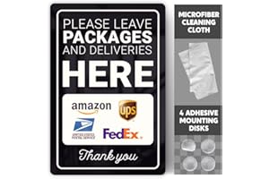 ANVEVO Premium Package Delivery Sign – 8x12 Sublimation Printed on Photograde Aluminum – Weatherproof, Fade-Proof, Professional Look – "Please Leave Packages Here"