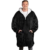 trekki Oversized Hoodie Blanket Sweatshirt, Wearable Blanket Hoodie Men Women with Zip, Comfy Fleece Hooded Blanket Adult
