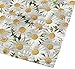 Juvale Daisy Floral Pattern Paper Napkins - 2-Ply 6.5 x 6.5 in Folded, Pack of 100, White Yellow & Green - Absorbent & Durable Disposable Napkins for Everyday Use - Paper Placemats & Dessert Decor