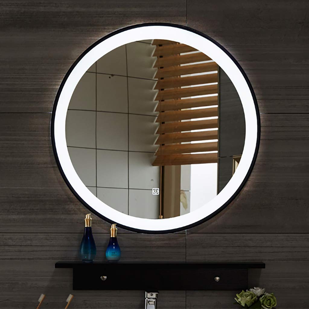 LIGHTXYX Luz de Espejo de baño iluminada con LED Borde de Metal Negro