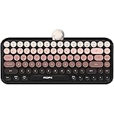 Colorful Wireless Keyboard with Magnetic Bear, Bluetooth/2.4G Dual Mode, Compact TKL Quiet Membrane Keyboard, Cute Gradient R