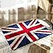 Luxbon Soft Microfiber Non-slip Water-absorbing British Flag England Flag the Union Jack Doormats Entrance Welcome Mat Floor Bathroom Kitchen Indoor Outdoor Home Decodative Rug Mats Carpet-23.6x35.4
