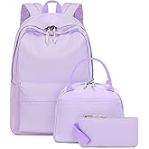 Bluboon Teens Backpack Set Girls School Backpack Lunch Box Pencil Bags Student Bookbags 3 in 1