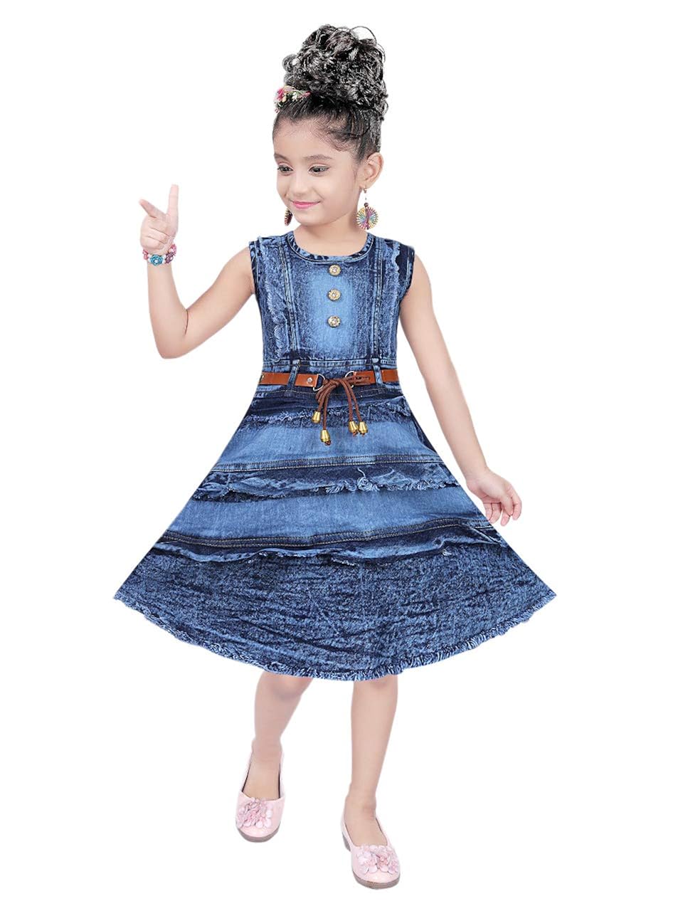 jeans frock for girl