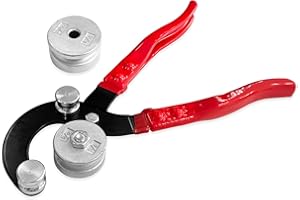 Sutekus Tube Bending Pliers Brake Line Bending Tool Bends 3/16", 1/4", 5/16" and 3/8" Brass, Copper, Steel, and Aluminum Brake Lines